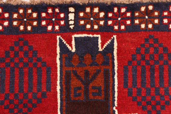 Firebrick Baluchi 2' 7 x 9' 4 - No. 53869 - ALRUG Rug Store