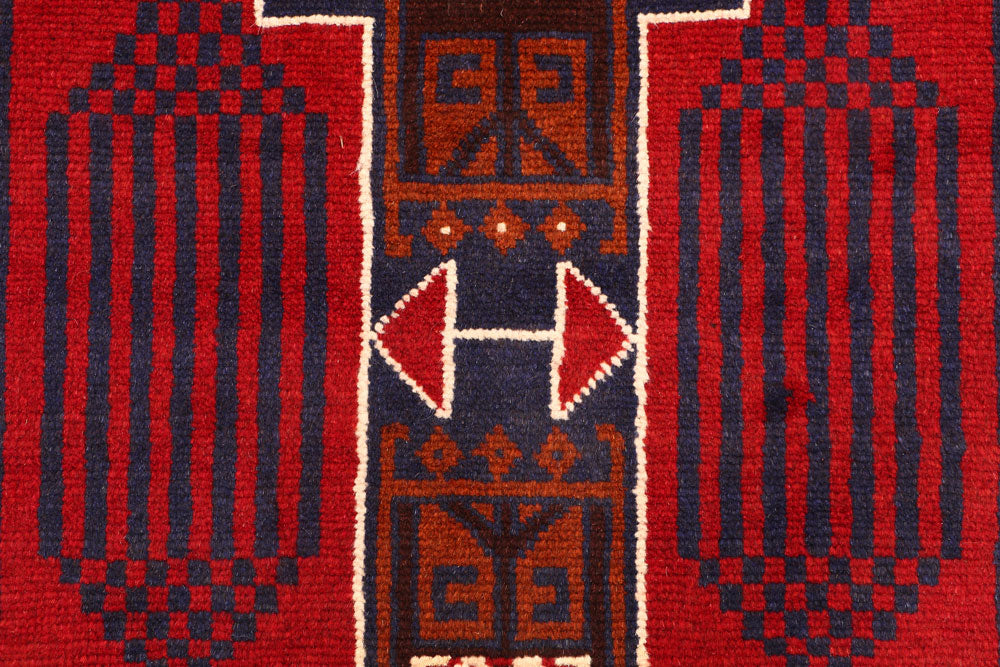 Firebrick Baluchi 2' 7 x 9' 4 - No. 53869 - ALRUG Rug Store