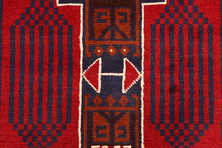 Firebrick Baluchi 2' 7 x 9' 4 - No. 53869 - ALRUG Rug Store