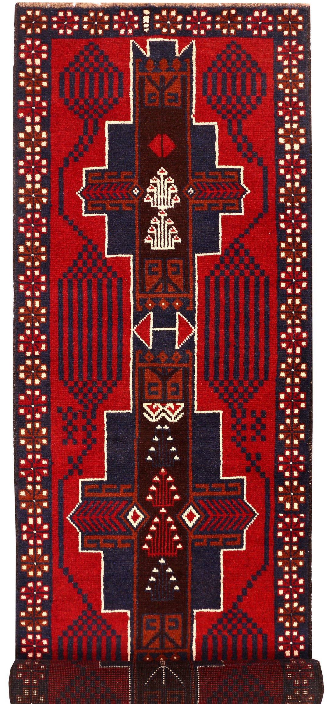 Firebrick Baluchi 2' 7 x 9' 4 - No. 53869 - ALRUG Rug Store