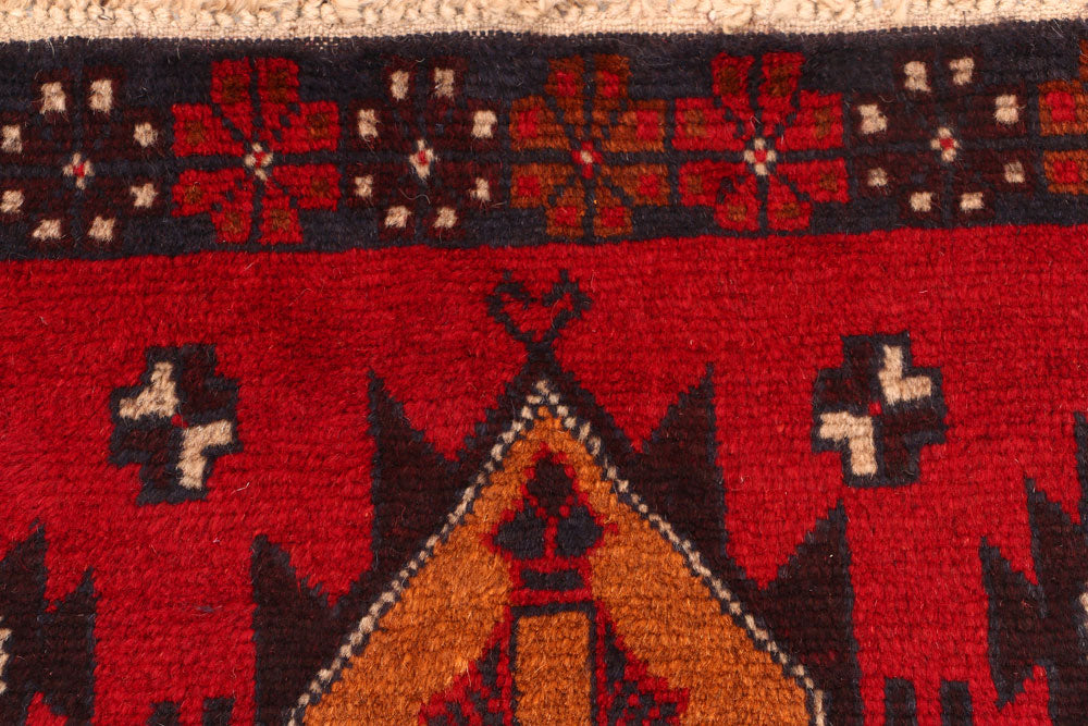 Firebrick Baluchi 2' 7 x 9' 8 - No. 53870 - ALRUG Rug Store