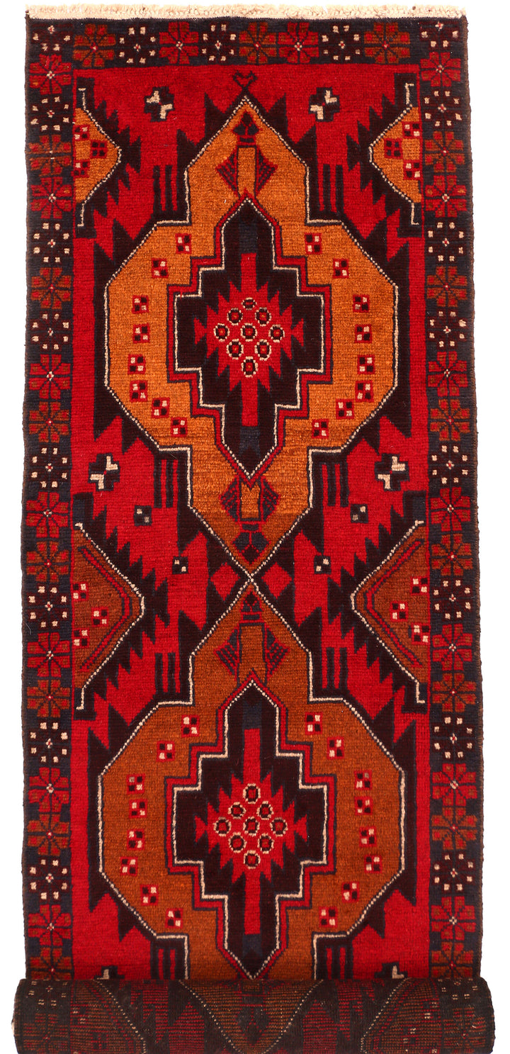 Firebrick Baluchi 2' 7 x 9' 8 - No. 53870 - ALRUG Rug Store