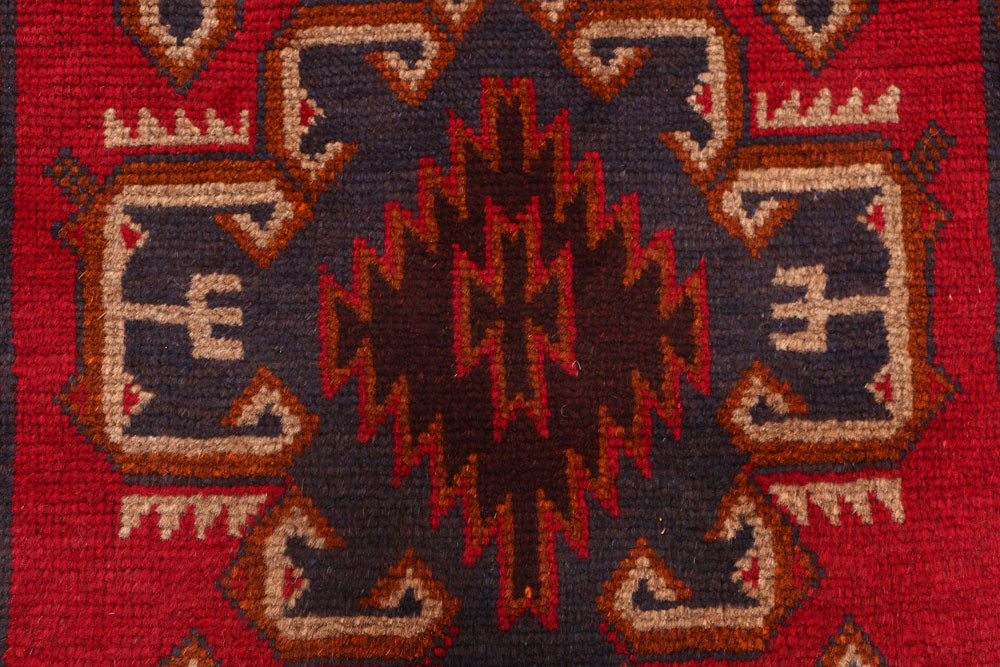 Dark Red Baluchi 2' 4 x 9' 5 - No. 53871 - ALRUG Rug Store