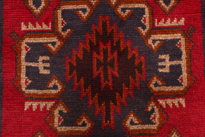Dark Red Baluchi 2' 4 x 9' 5 - No. 53871 - ALRUG Rug Store
