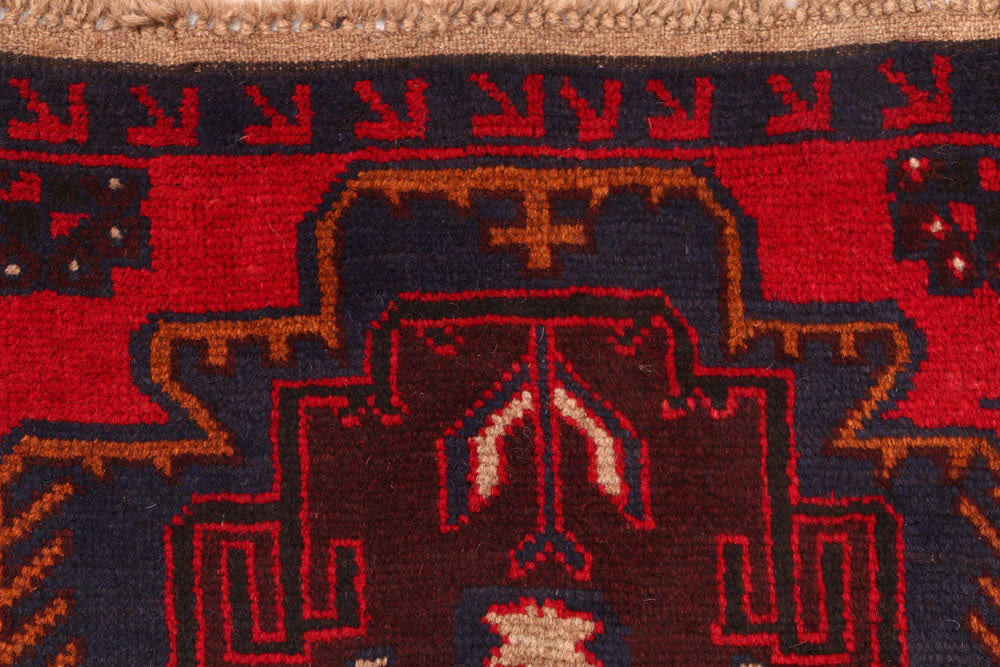 Firebrick Baluchi 2' 6 x 9' 10 - No. 53872 - ALRUG Rug Store