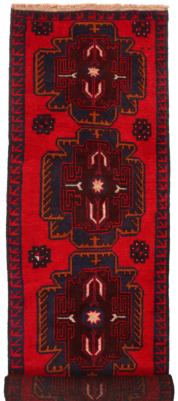 Firebrick Baluchi 2' 6 x 9' 10 - No. 53872 - ALRUG Rug Store