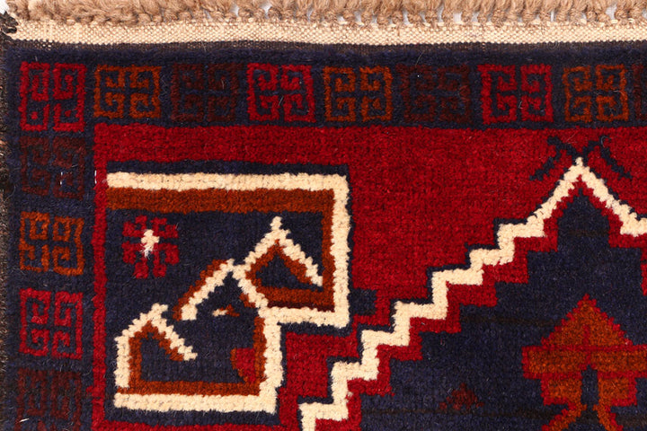 Dark Red Baluchi 2' 6 x 9' 7 - No. 53873 - ALRUG Rug Store