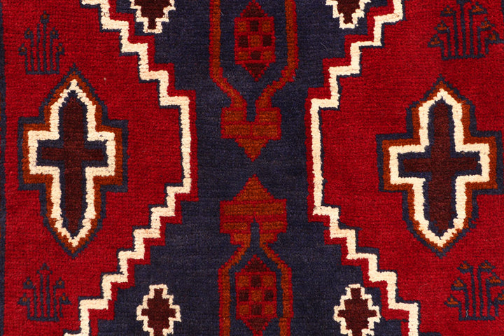 Dark Red Baluchi 2' 6 x 9' 7 - No. 53873 - ALRUG Rug Store
