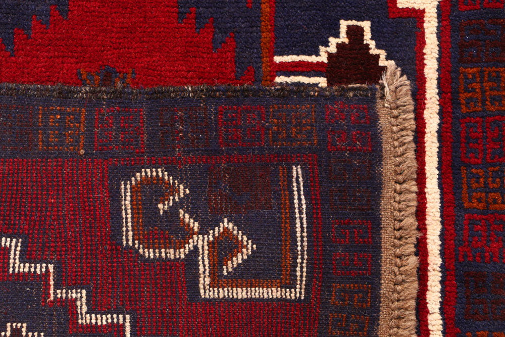 Dark Red Baluchi 2' 6 x 9' 7 - No. 53873 - ALRUG Rug Store