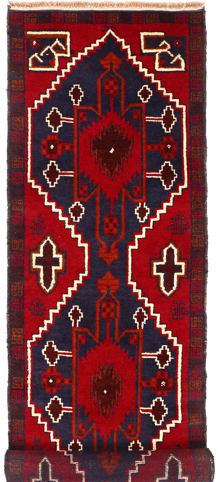 Dark Red Baluchi 2' 6 x 9' 7 - No. 53873 - ALRUG Rug Store