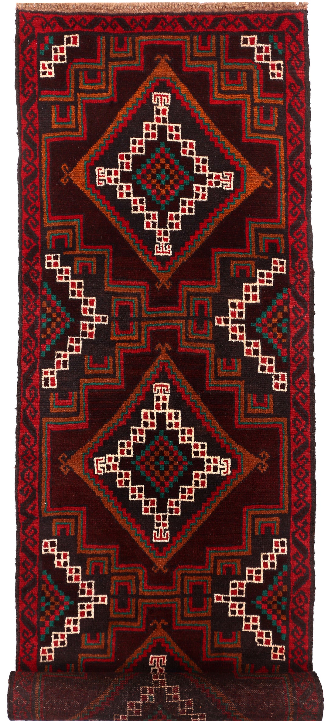Brown Baluchi 2' 6 x 10' - No. 53874 - ALRUG Rug Store