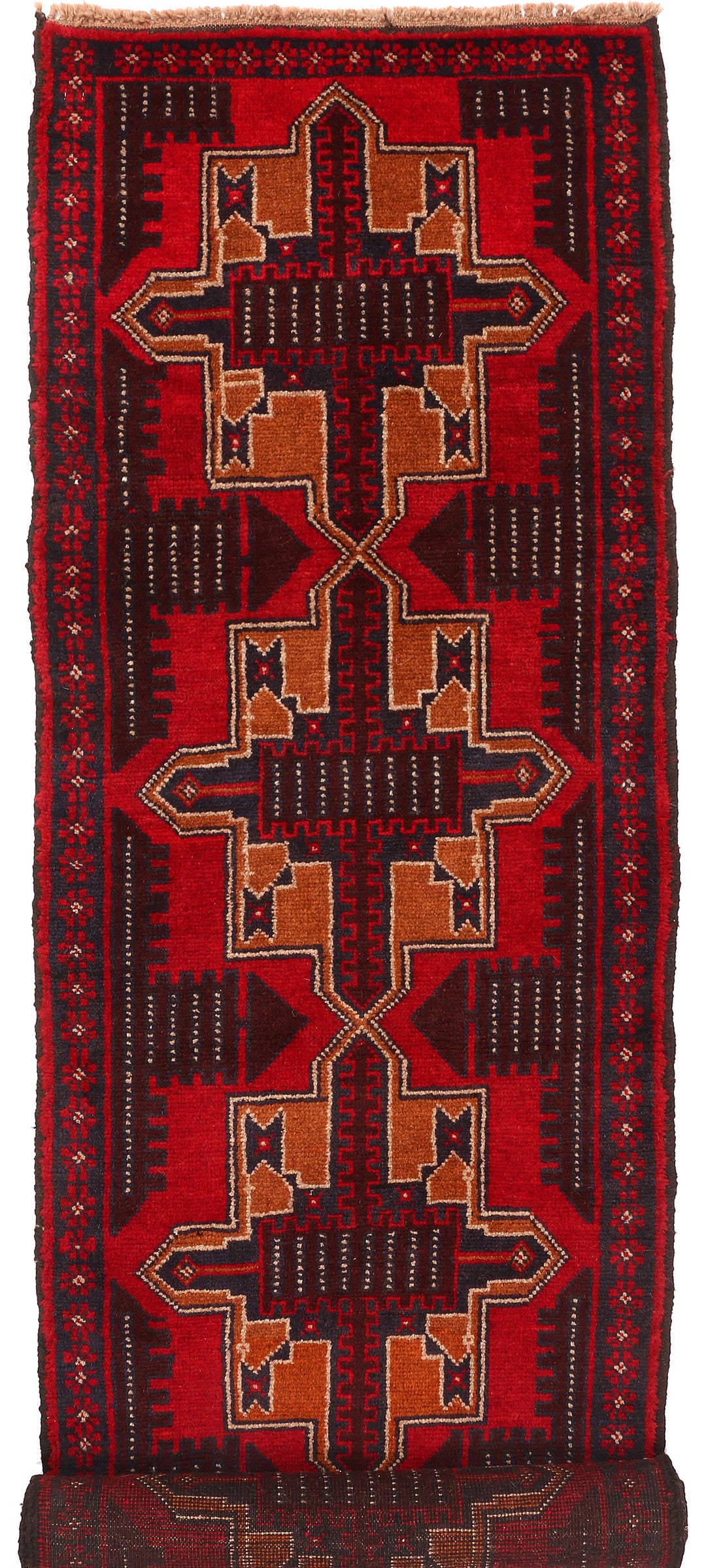 Dark Red Baluchi 2' 5 x 9' 7 - No. 53876 - ALRUG Rug Store