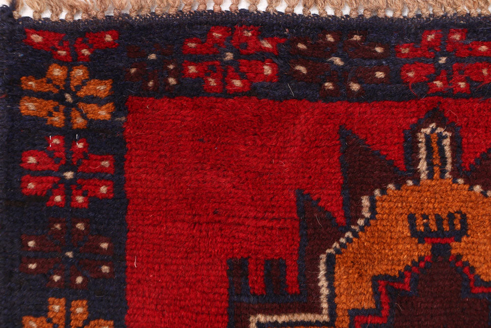 Firebrick Baluchi 2' 5 x 9' 4 - No. 53877 - ALRUG Rug Store