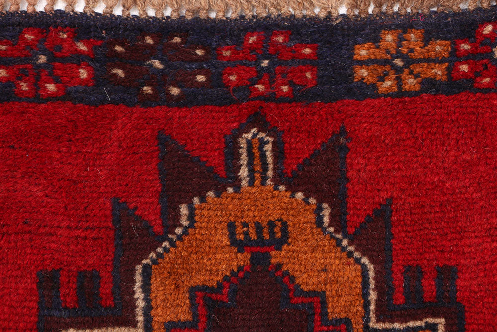 Firebrick Baluchi 2' 5 x 9' 4 - No. 53877 - ALRUG Rug Store