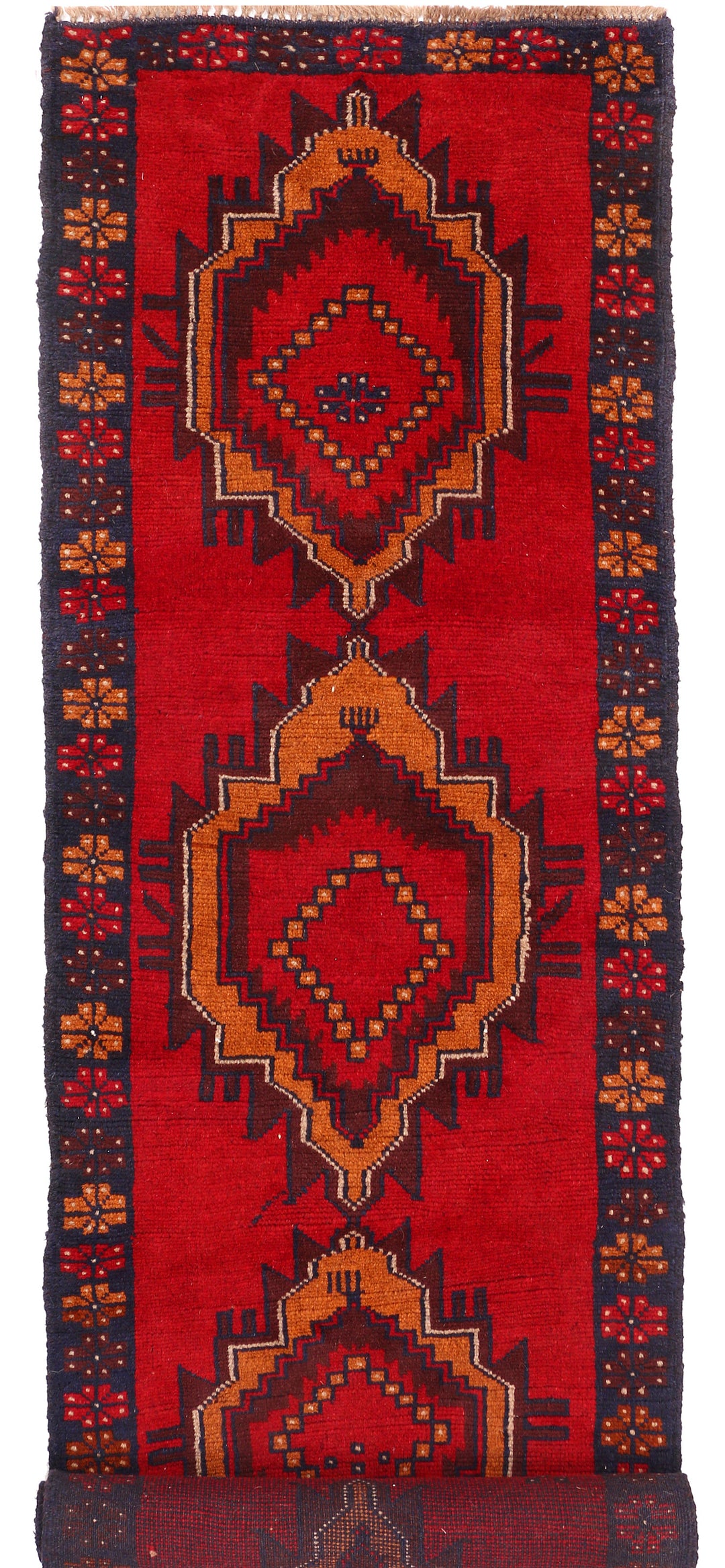 Firebrick Baluchi 2' 5 x 9' 4 - No. 53877 - ALRUG Rug Store