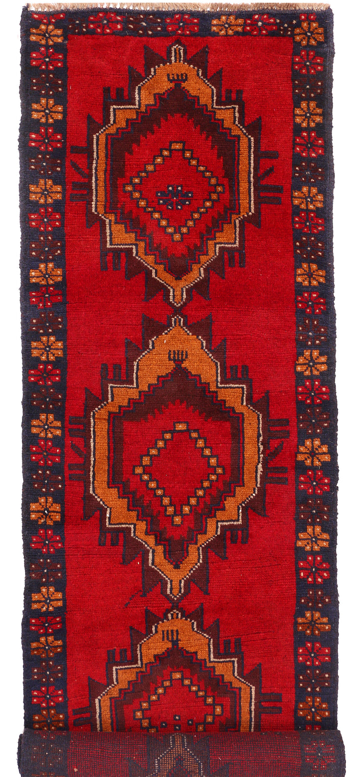 Firebrick Baluchi 2' 5 x 9' 4 - No. 53877 - ALRUG Rug Store