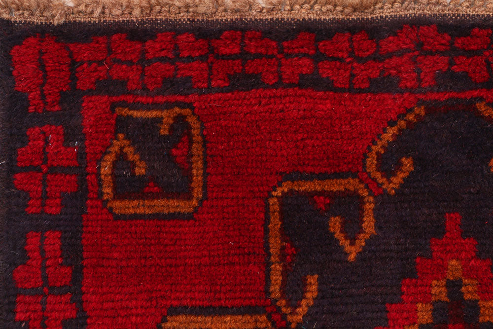 Firebrick Baluchi 2' 7 x 9' 6 - No. 53878 - ALRUG Rug Store