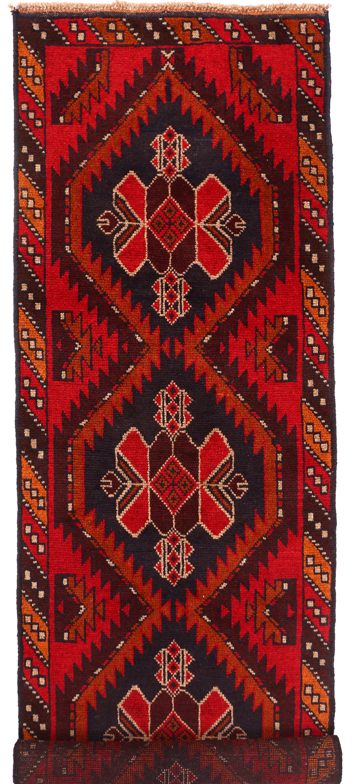 Firebrick Baluchi 2' 7 x 9' 3 - No. 53879 - ALRUG Rug Store