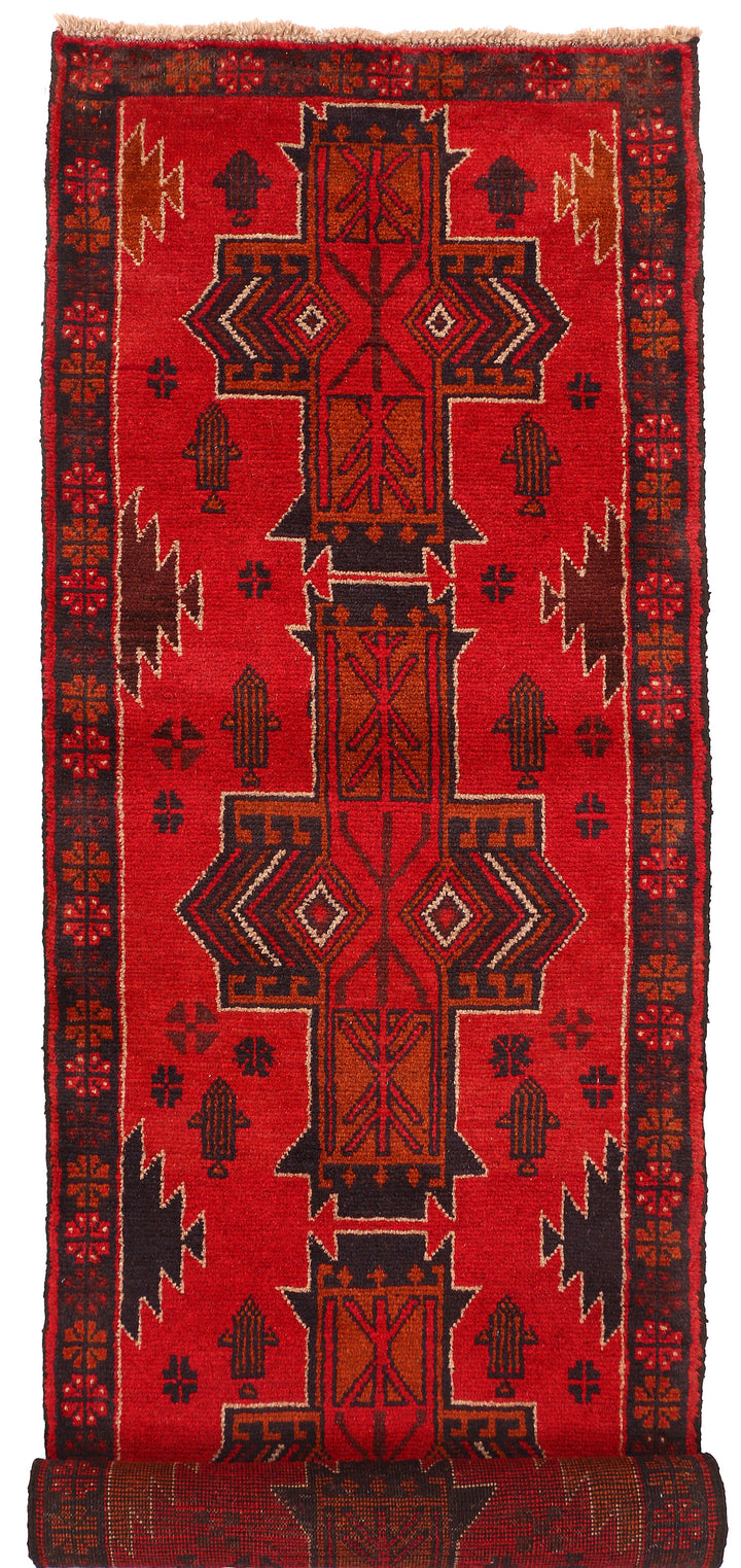 Firebrick Baluchi 2' 7 x 9' 7 - No. 53880 - ALRUG Rug Store
