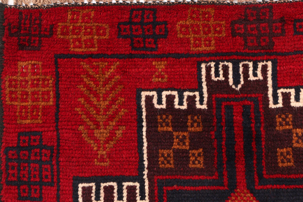 Firebrick Baluchi 2' 7 x 9' 3 - No. 53884 - ALRUG Rug Store