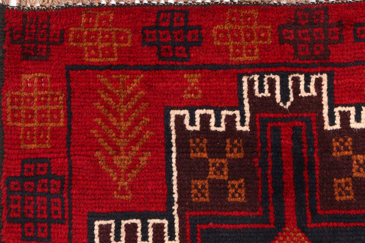 Firebrick Baluchi 2' 7 x 9' 3 - No. 53884 - ALRUG Rug Store