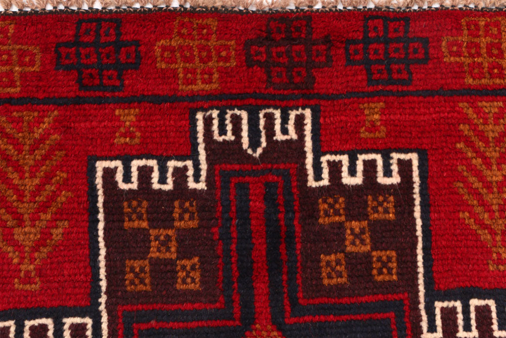 Firebrick Baluchi 2' 7 x 9' 3 - No. 53884 - ALRUG Rug Store