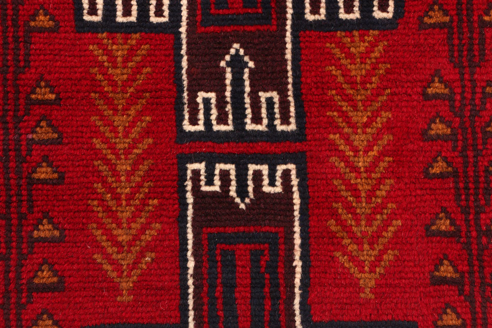 Firebrick Baluchi 2' 7 x 9' 3 - No. 53884 - ALRUG Rug Store