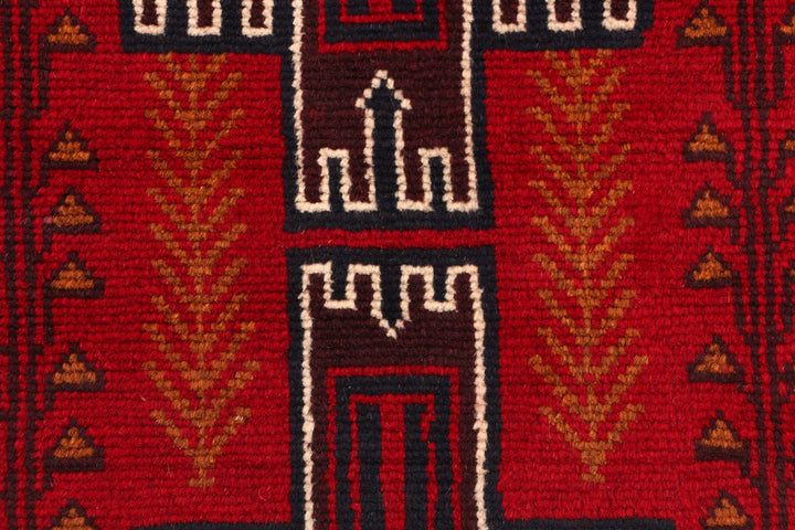 Firebrick Baluchi 2' 7 x 9' 3 - No. 53884 - ALRUG Rug Store