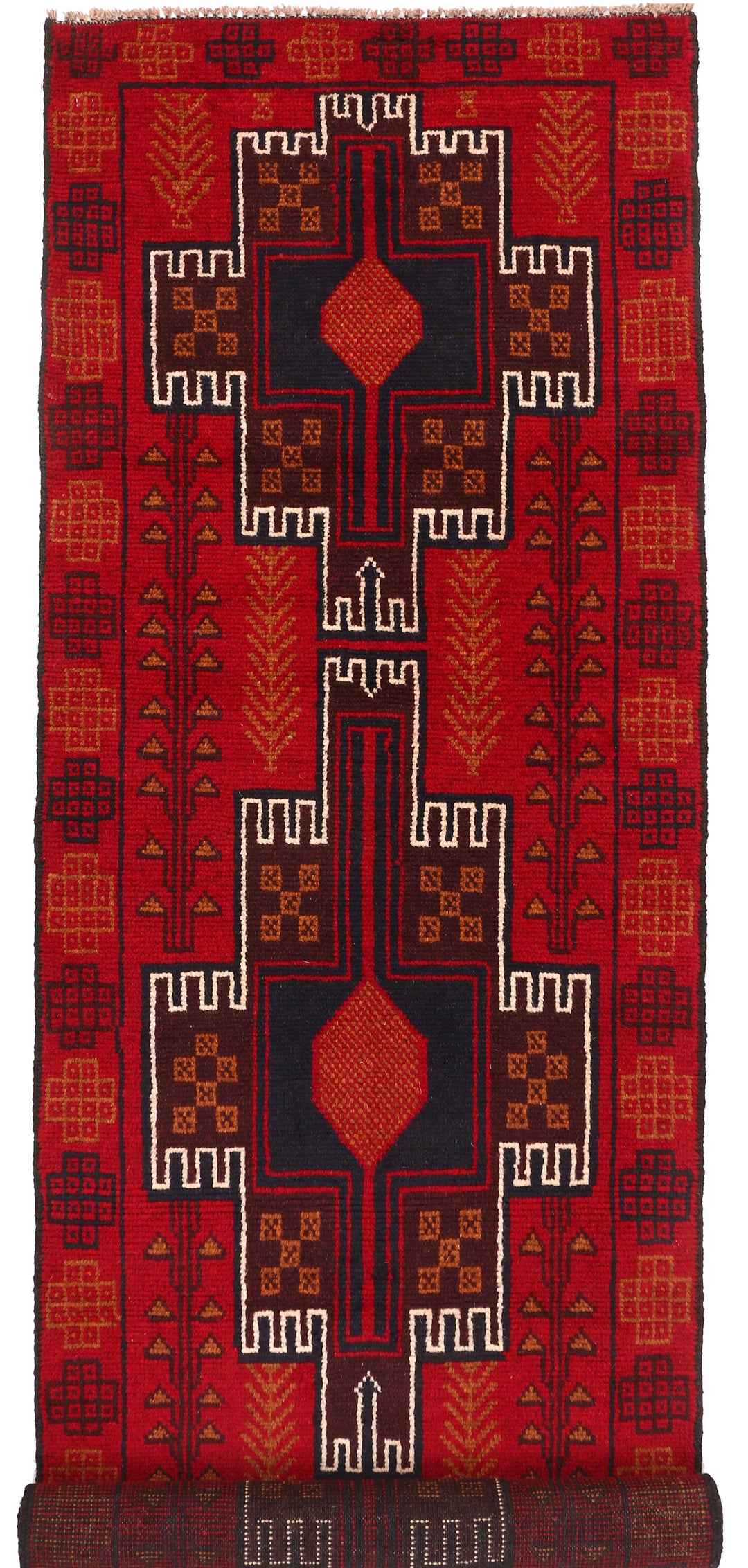 Firebrick Baluchi 2' 7 x 9' 3 - No. 53884 - ALRUG Rug Store