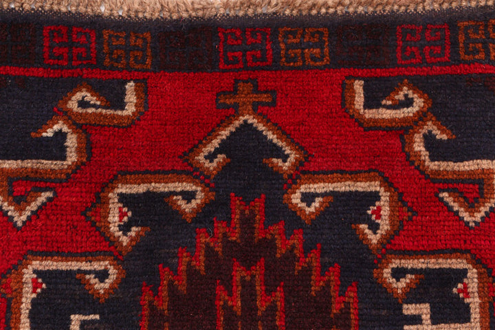 Firebrick Baluchi 2' 4 x 9' 8 - No. 53885 - ALRUG Rug Store