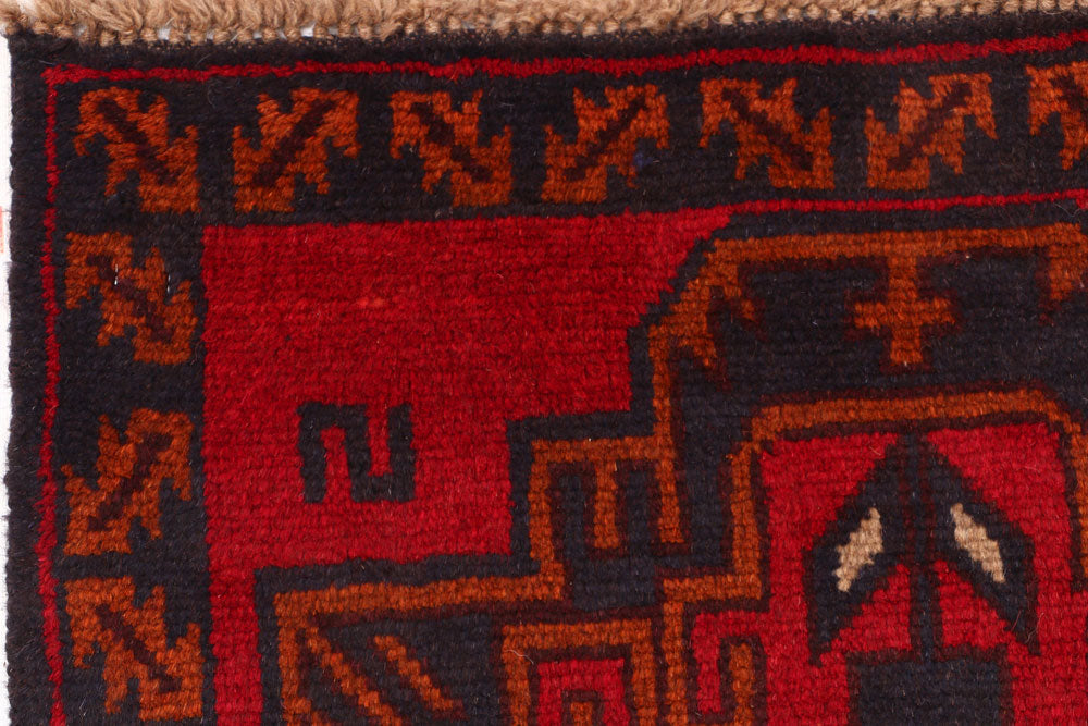 Red Baluchi 2' 7 x 9' 11 - No. 53886 - ALRUG Rug Store