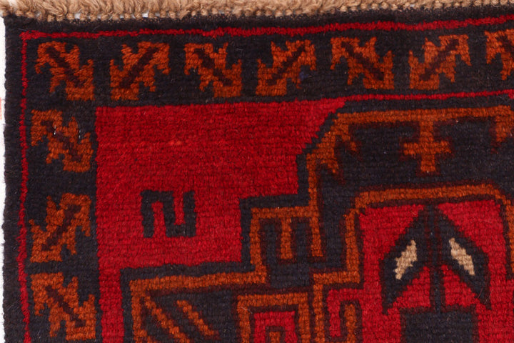 Red Baluchi 2' 7 x 9' 11 - No. 53886 - ALRUG Rug Store