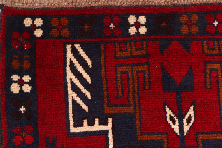 Firebrick Baluchi 2' 11 x 9' 2 - No. 53888 - ALRUG Rug Store