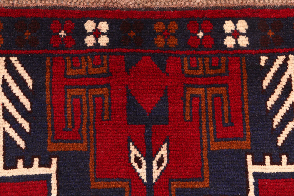 Firebrick Baluchi 2' 11 x 9' 2 - No. 53888 - ALRUG Rug Store
