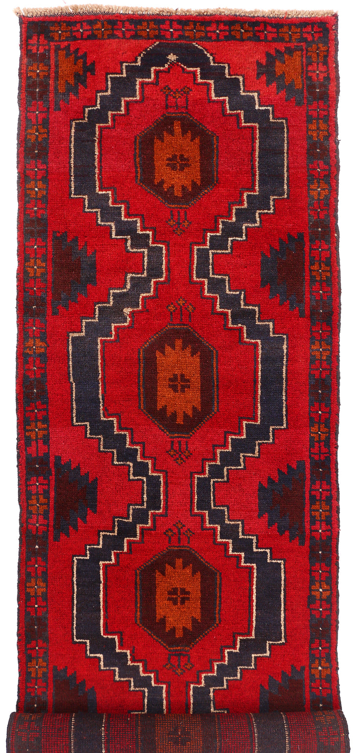 Red Baluchi 2' 6 x 9' 2 - No. 53889 - ALRUG Rug Store