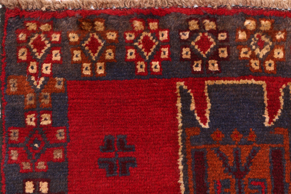 Firebrick Baluchi 2' 9 x 9' 9 - No. 53890 - ALRUG Rug Store