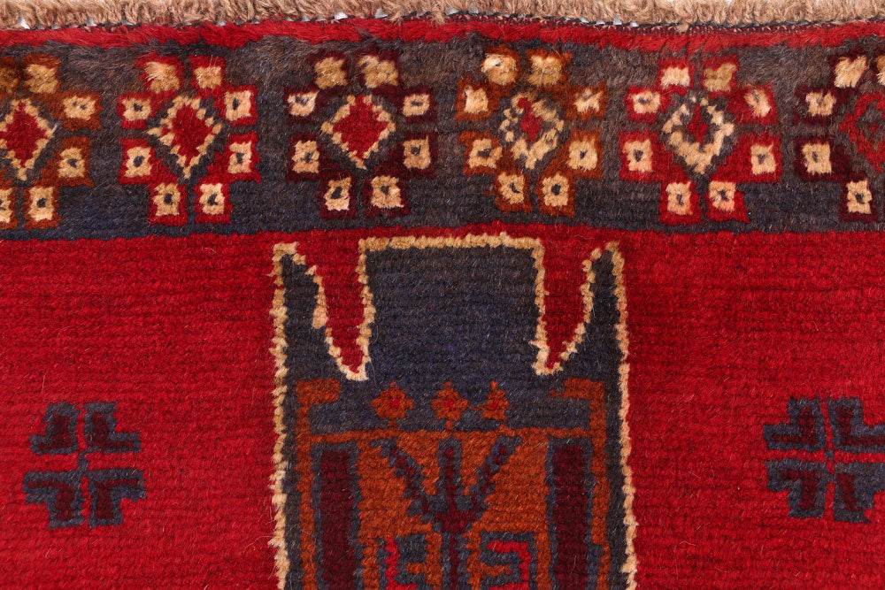 Firebrick Baluchi 2' 9 x 9' 9 - No. 53890 - ALRUG Rug Store