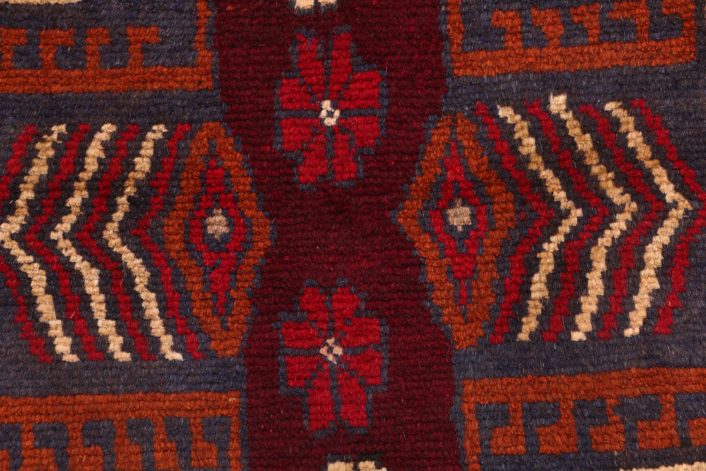 Firebrick Baluchi 2' 9 x 9' 9 - No. 53890 - ALRUG Rug Store