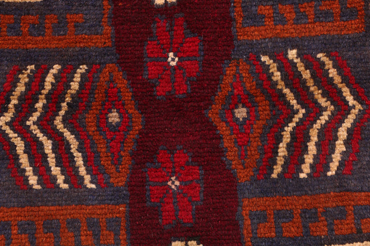 Firebrick Baluchi 2' 9 x 9' 9 - No. 53890 - ALRUG Rug Store