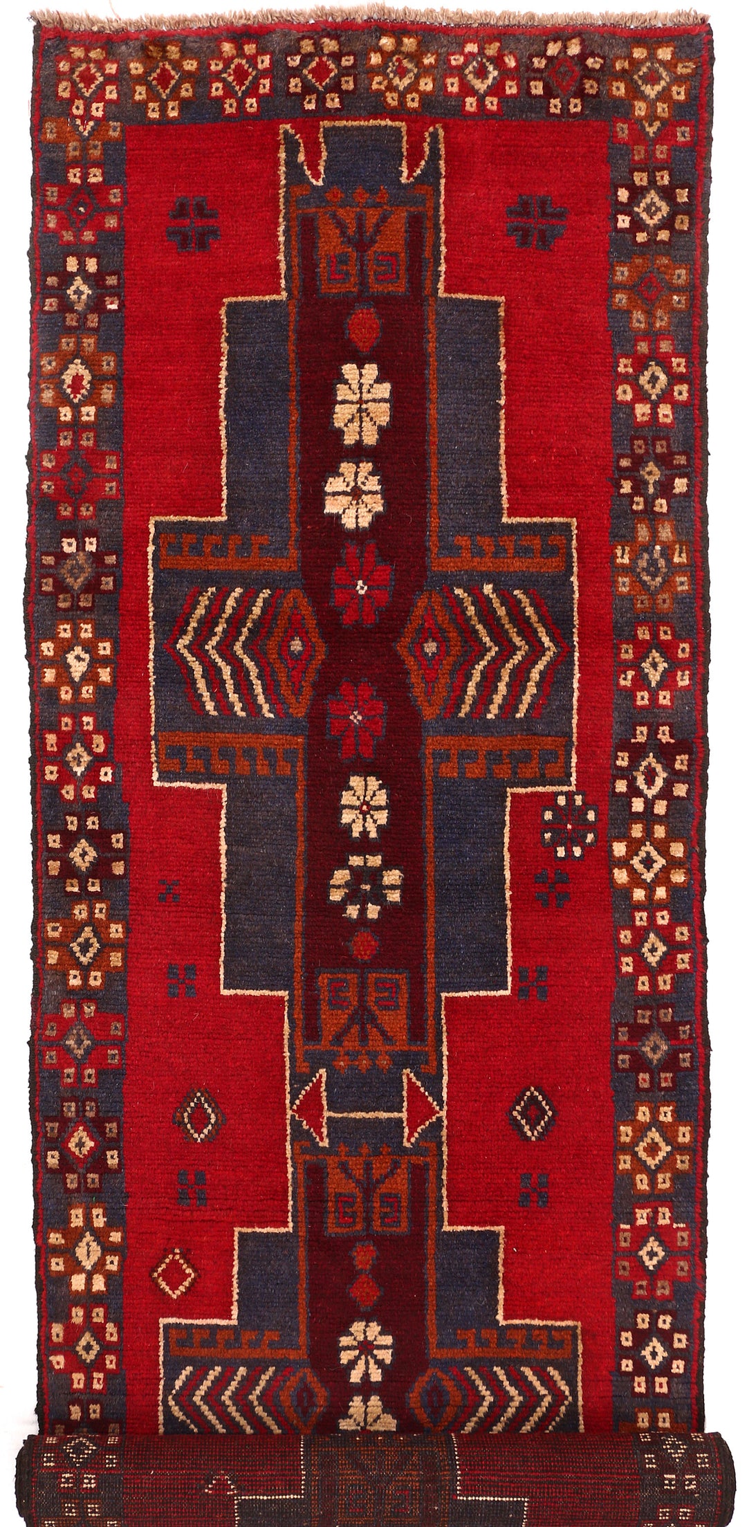 Firebrick Baluchi 2' 9 x 9' 9 - No. 53890 - ALRUG Rug Store