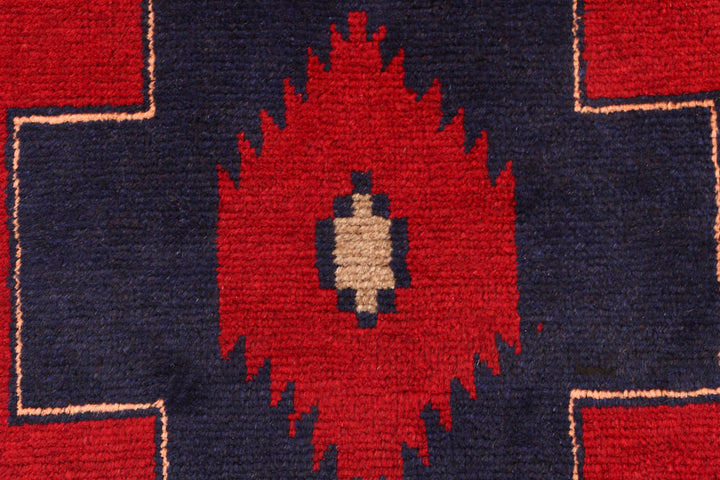 Red Baluchi 2' 4 x 9' 5 - No. 53894 - ALRUG Rug Store