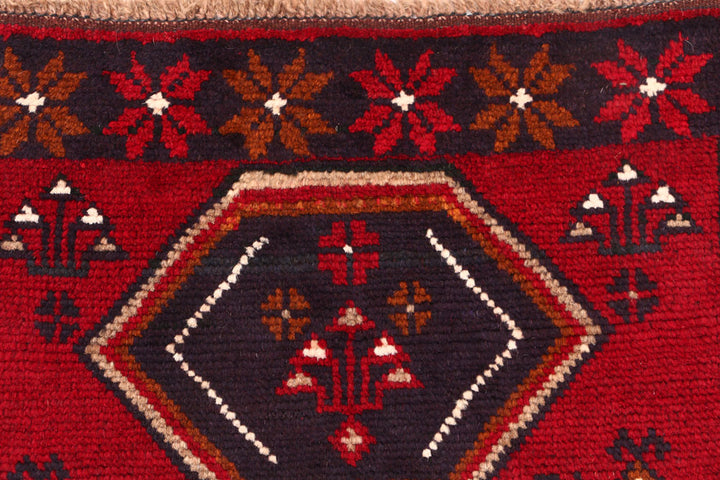 Firebrick Baluchi 2' 7 x 9' 8 - No. 53896 - ALRUG Rug Store
