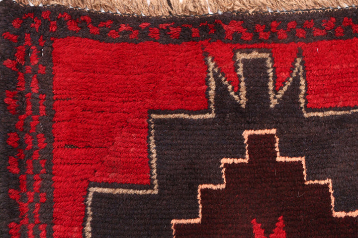 Red Baluchi 2' 4 x 9' - No. 53898 - ALRUG Rug Store