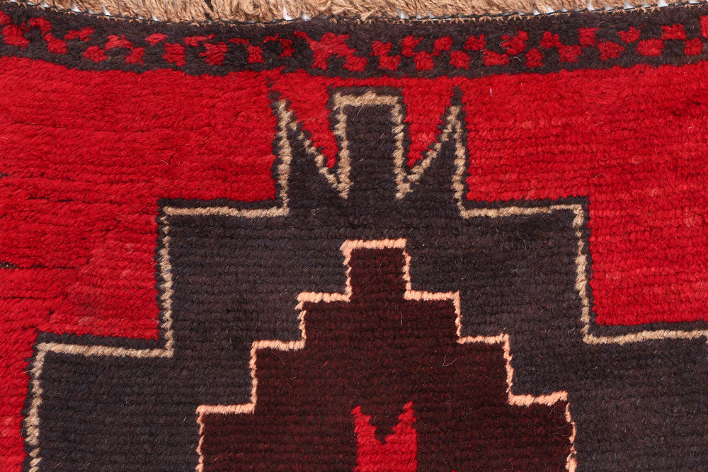 Red Baluchi 2' 4 x 9' - No. 53898 - ALRUG Rug Store