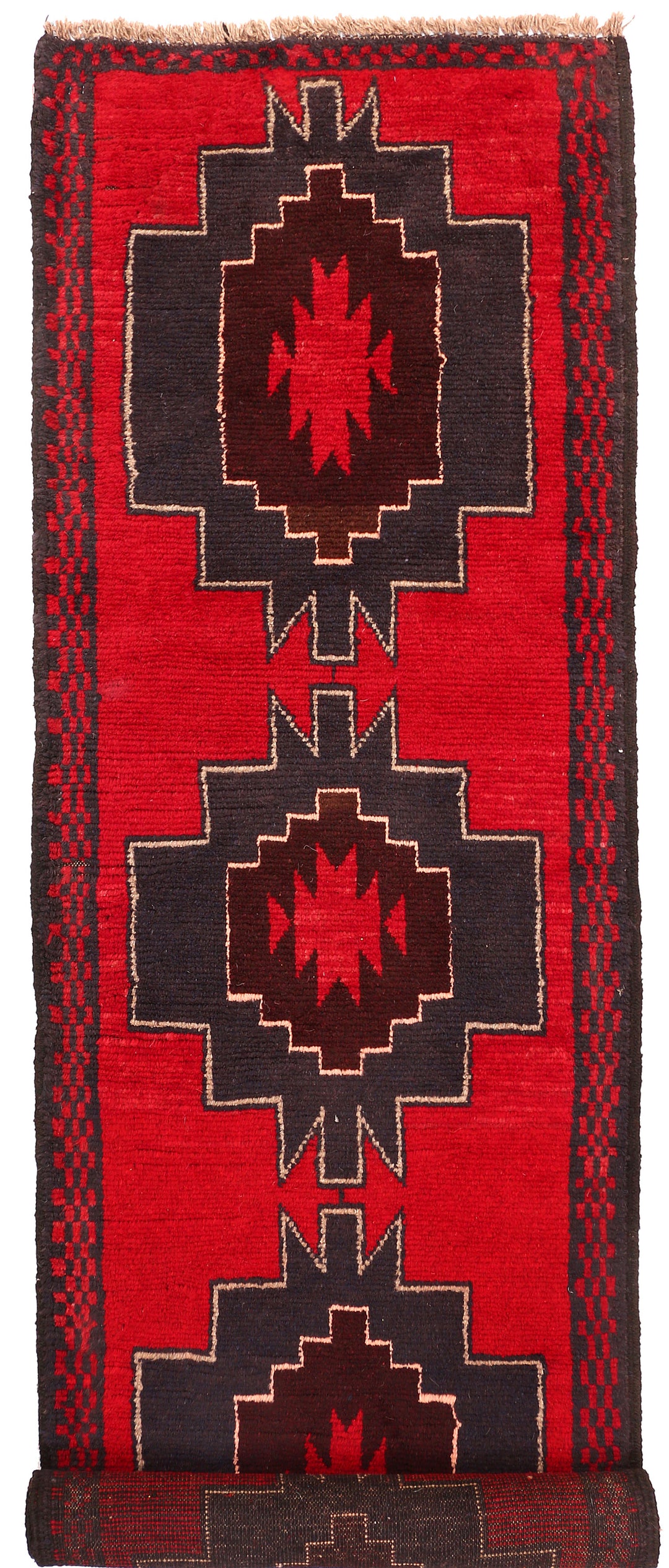 Red Baluchi 2' 4 x 9' - No. 53898 - ALRUG Rug Store