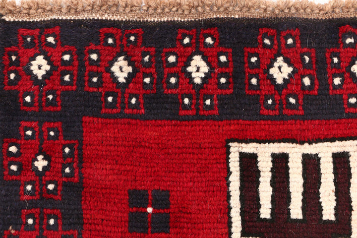 Firebrick Baluchi 2' 4 x 9' 5 - No. 53899 - ALRUG Rug Store