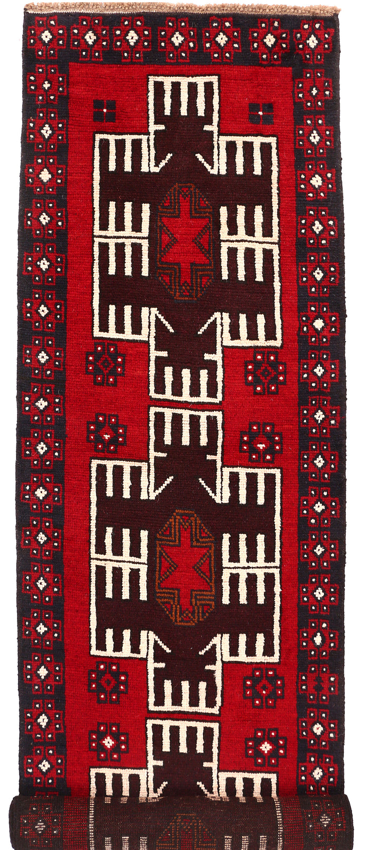 Firebrick Baluchi 2' 4 x 9' 5 - No. 53899 - ALRUG Rug Store