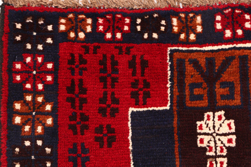 Firebrick Baluchi 2' 7 x 9' 3 - No. 53903 - ALRUG Rug Store