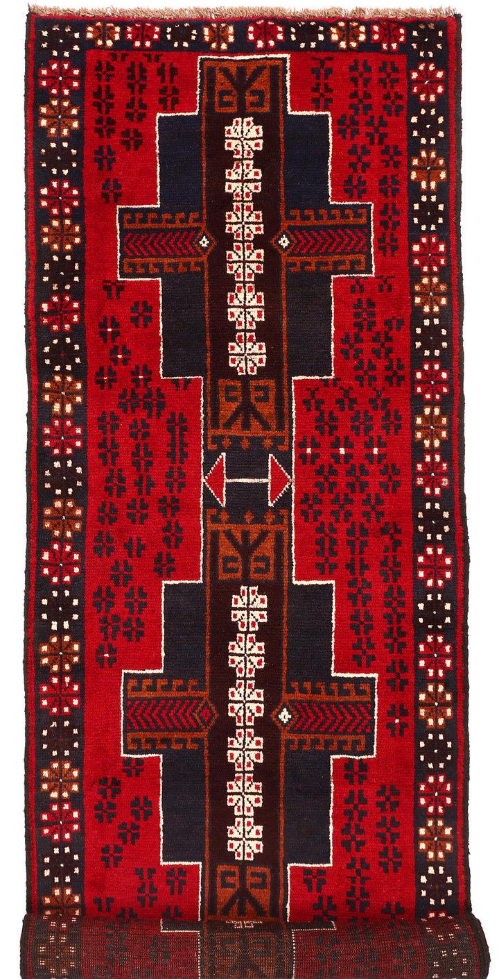 Firebrick Baluchi 2' 7 x 9' 3 - No. 53903 - ALRUG Rug Store
