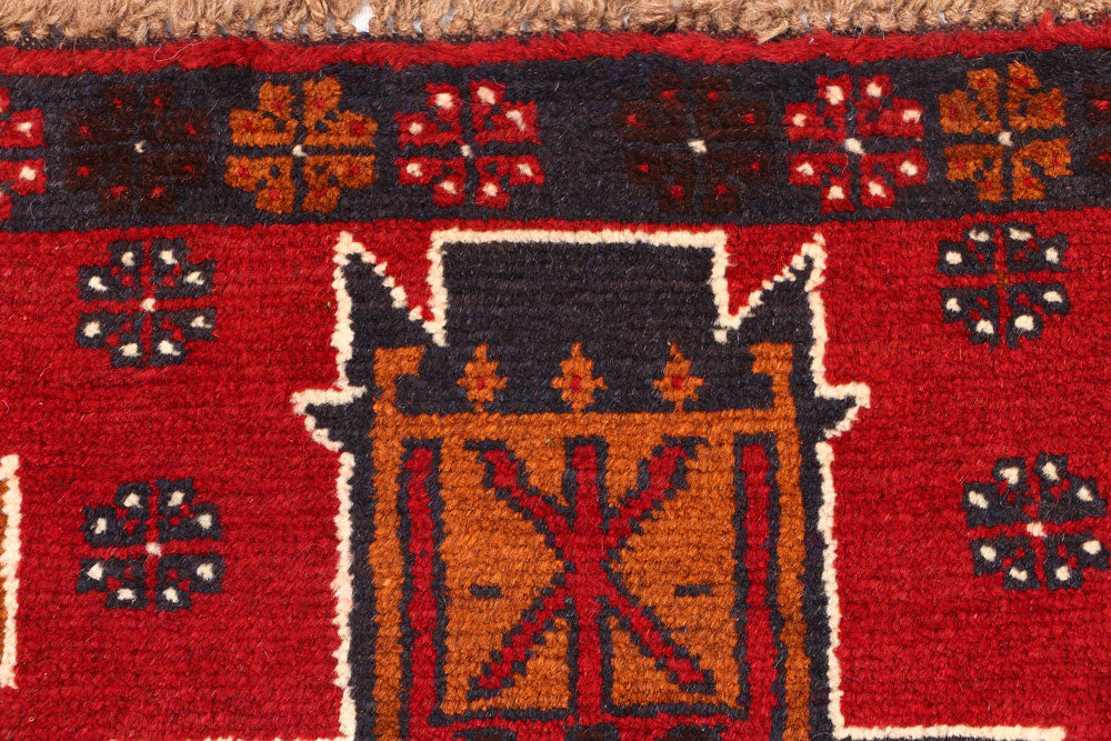 Firebrick Baluchi 2' 7 x 9' 6 - No. 53904 - ALRUG Rug Store